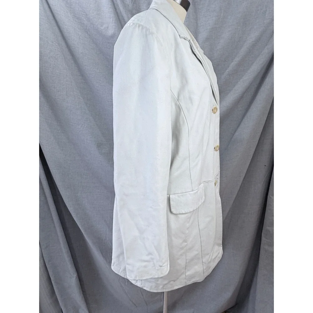 Terry Lewis Classic Luxuries White Genuine Leather Long Coat Size 1X - Picture 13 of 13